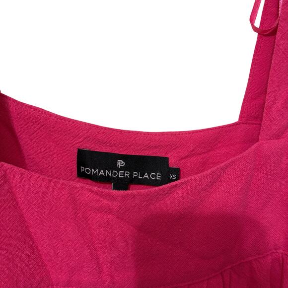 Tuckernuck Pomander Place Pink Camelillia Tiered Mini Dress Size XS - Picture 3 of 6